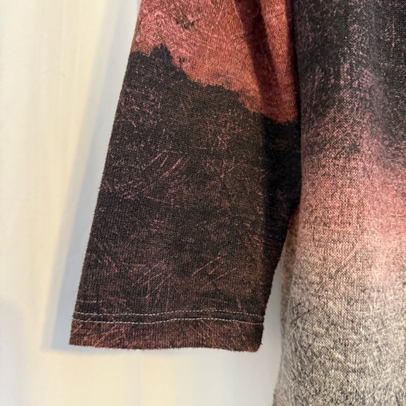 David Cline Ombre Cowl Neck Tunic Top Textured Knit Women’s Medium - Picture 7 of 12